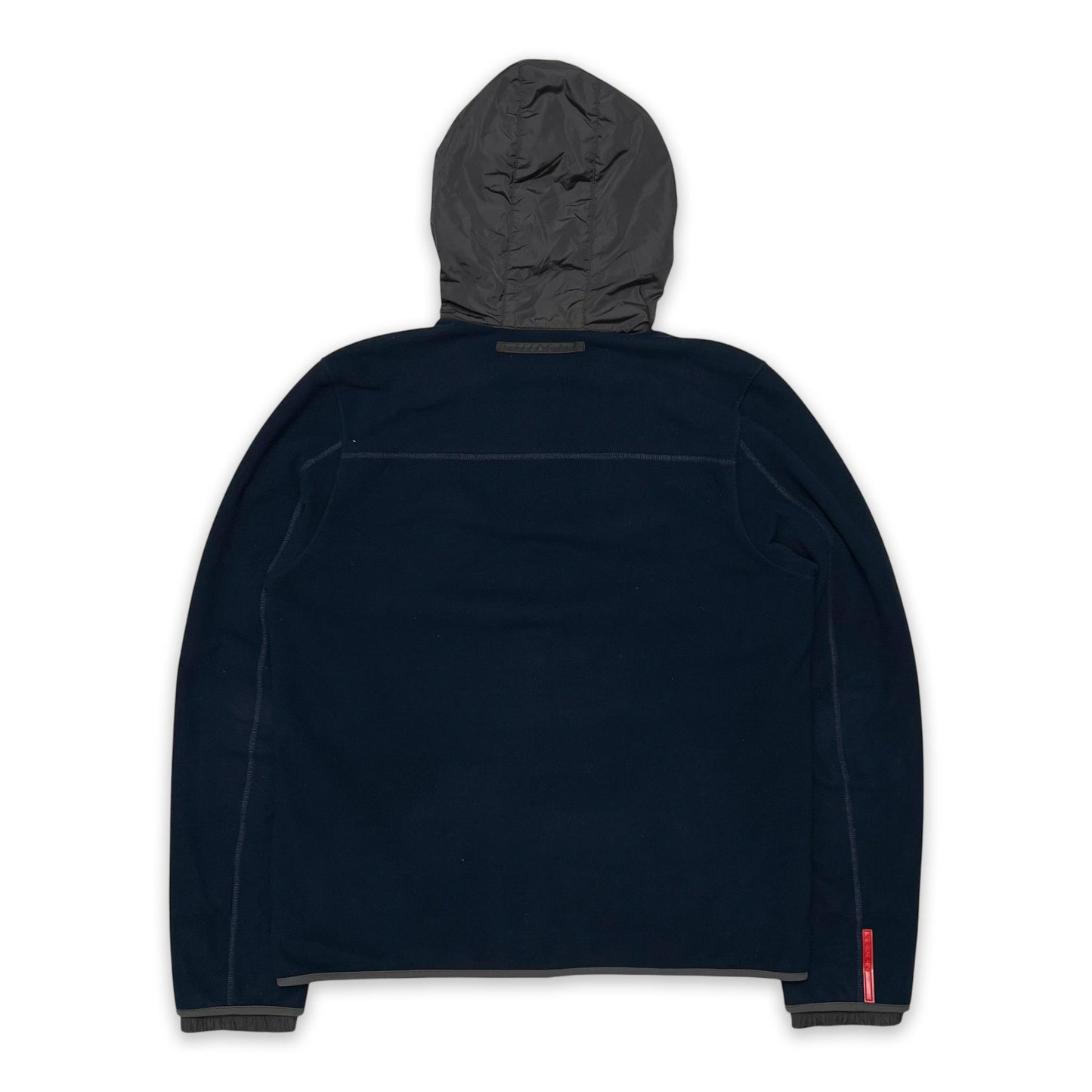 PRADA SPORT NYLON HOOD FLEECE JACKET