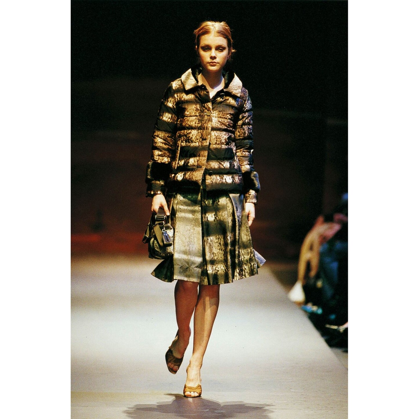 PRADA FW04 WOOL PRINT SKIRT