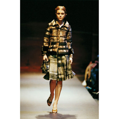 PRADA FW04 WOOL PRINT SKIRT