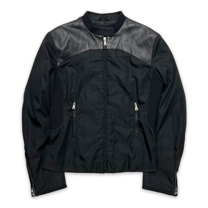 PRADA FW99 NYLON LEATHER NEOPRENE PANEL JACKET