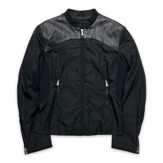 PRADA FW99 NYLON LEATHER NEOPRENE PANEL JACKET