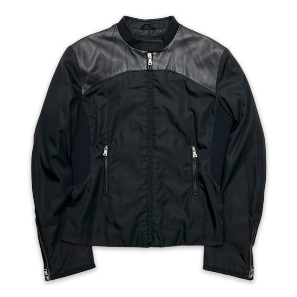 PRADA FW99 NYLON LEATHER NEOPRENE PANEL JACKET