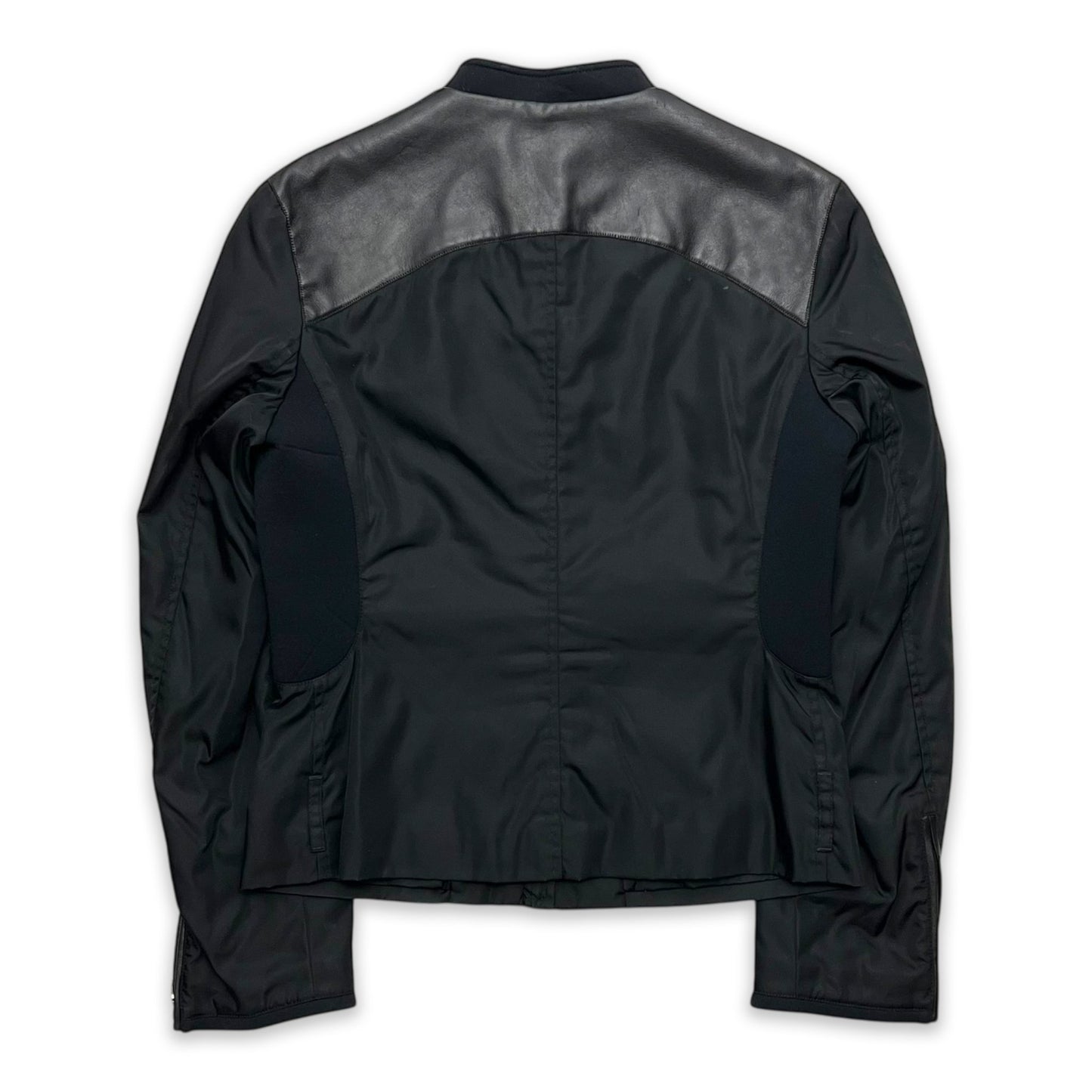 PRADA FW99 NYLON LEATHER NEOPRENE PANEL JACKET
