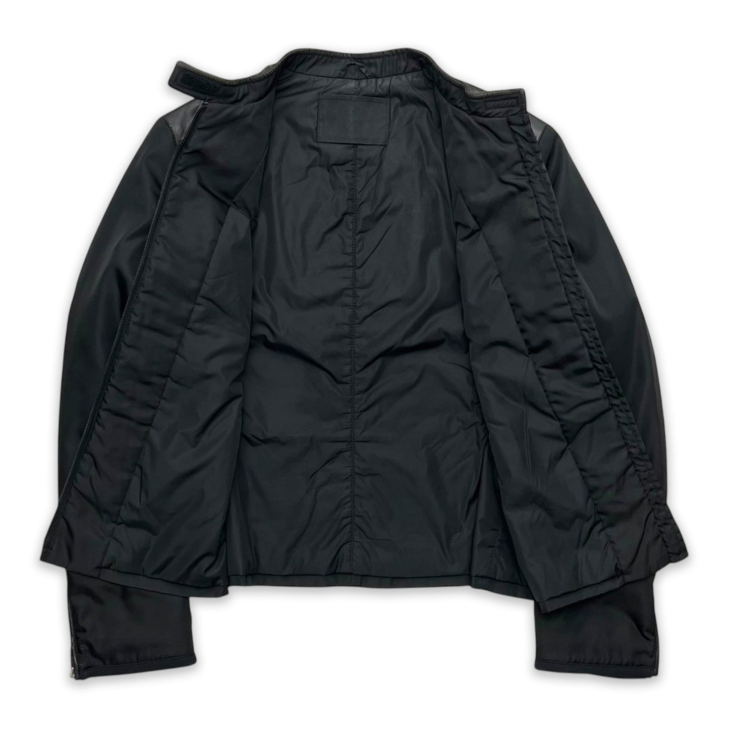 PRADA FW99 NYLON LEATHER NEOPRENE PANEL JACKET