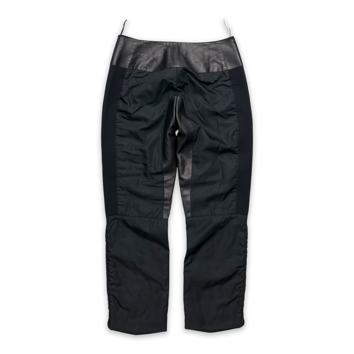 PRADA FW99 NYLON LEATHER NEOPRENE PANEL PANTS