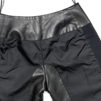 PRADA FW99 NYLON LEATHER NEOPRENE PANEL PANTS