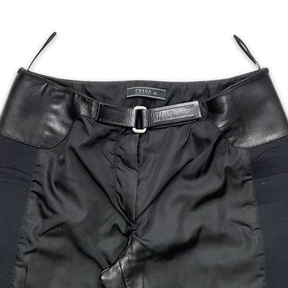 PRADA FW99 NYLON LEATHER NEOPRENE PANEL PANTS