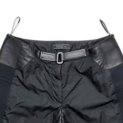 PRADA FW99 NYLON LEATHER NEOPRENE PANEL PANTS