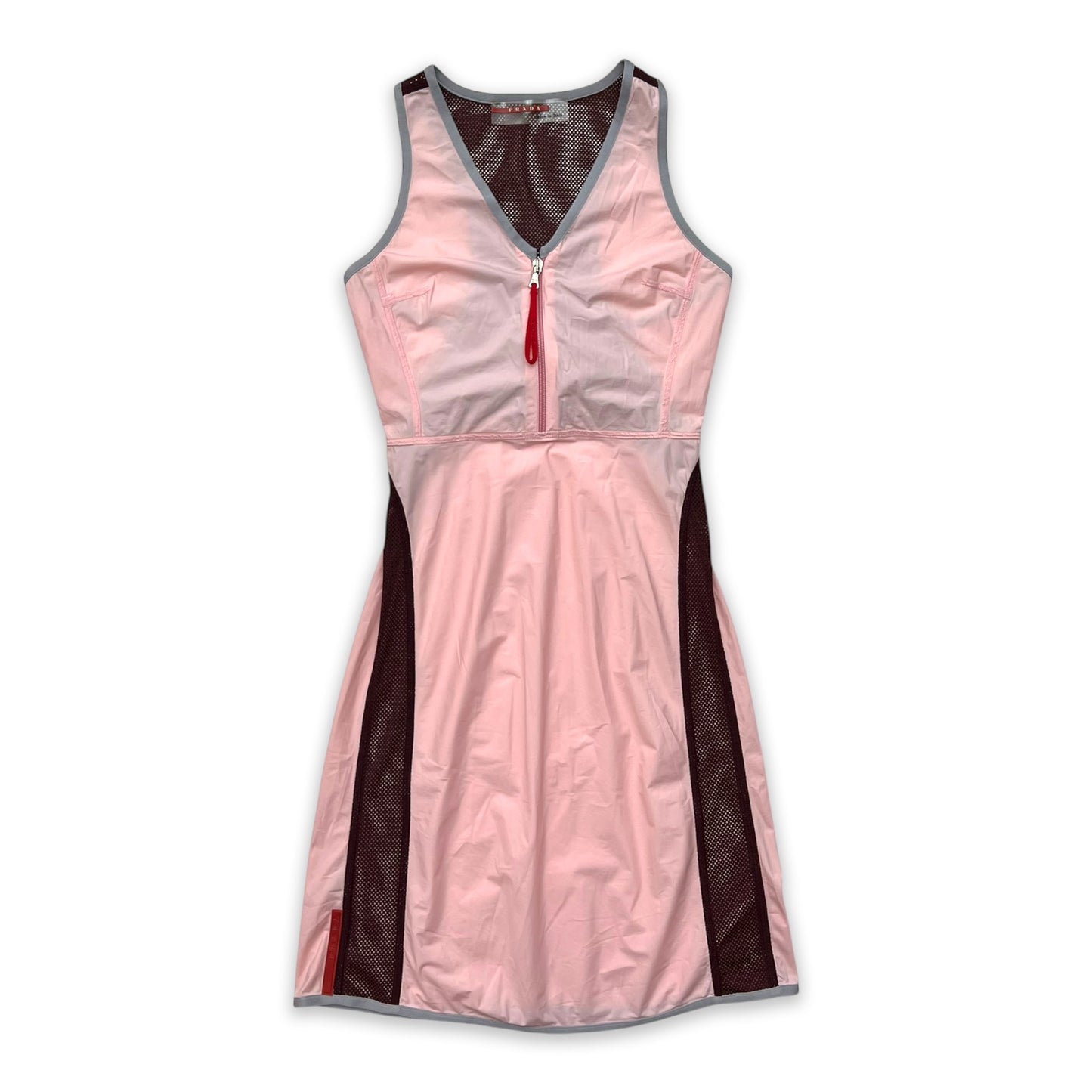 PRADA SPORT SS00 PINK DRESS MESH TIE BACK