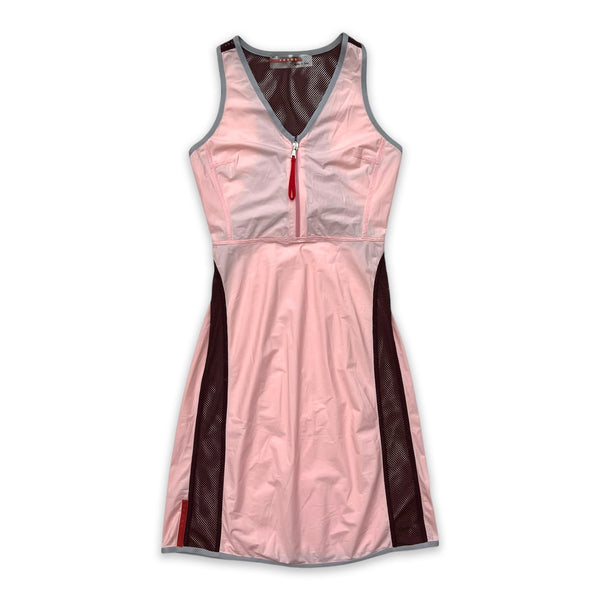 PRADA SPORT SS00 PINK DRESS MESH TIE BACK