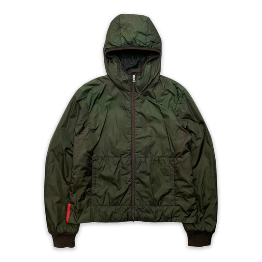 PRADA SPORT FW04 GREEN HOODED JACKET