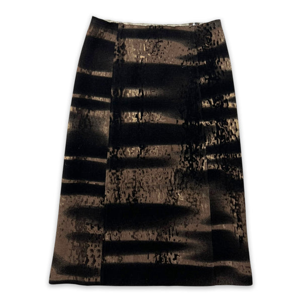 PRADA FW04 WOOL PRINT SKIRT