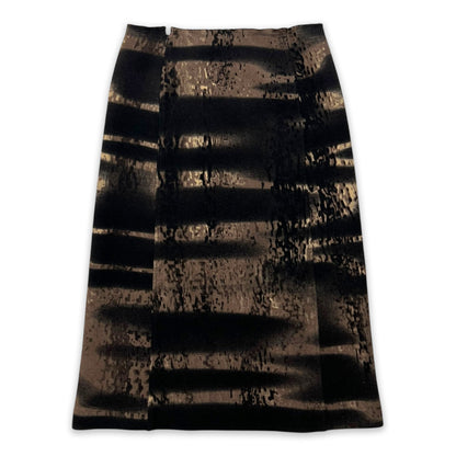 PRADA FW04 WOOL PRINT SKIRT