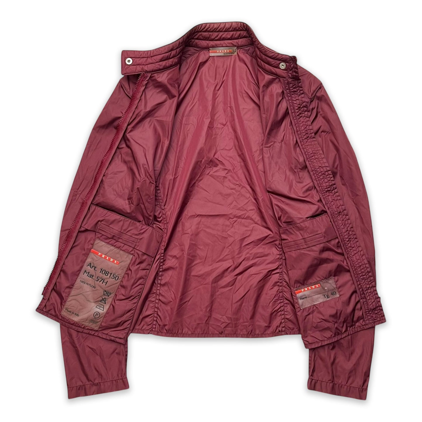 PRADA SPORT SS00 NYLON MOTO JACKET