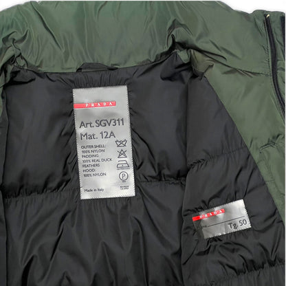 PRADA SPORT FW01 PADDED JACKET W/ DETACHABLE HOOD