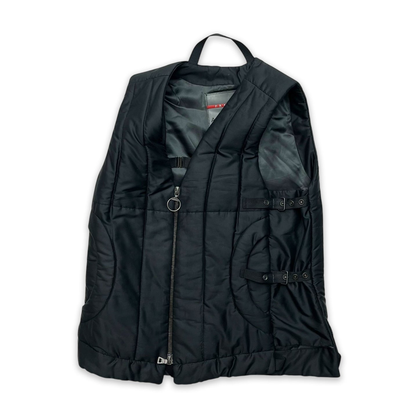 PRADA SPORT SILK STRAP QUILTED GILET