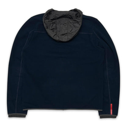 PRADA SPORT NYLON HOOD FLEECE JACKET