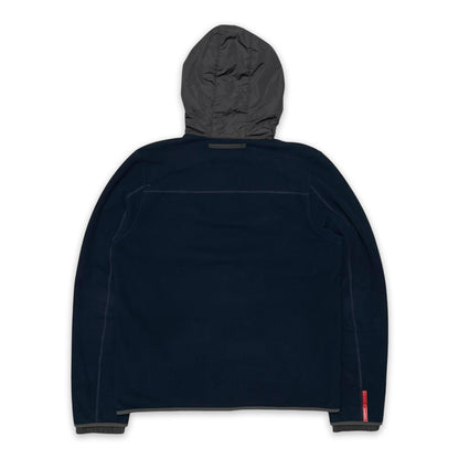 PRADA SPORT NYLON HOOD FLEECE JACKET