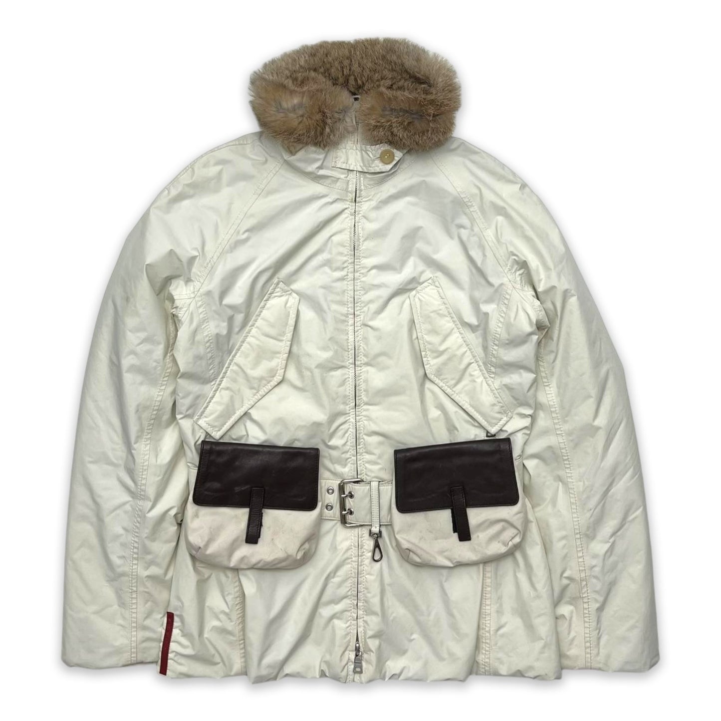 PRADA SPORT RABBIT FUR SKI JACKET