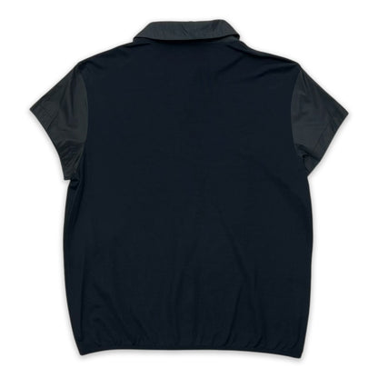 PRADA SPORT SHORT SLEEVE NYLON MESH ZIP UP TOP