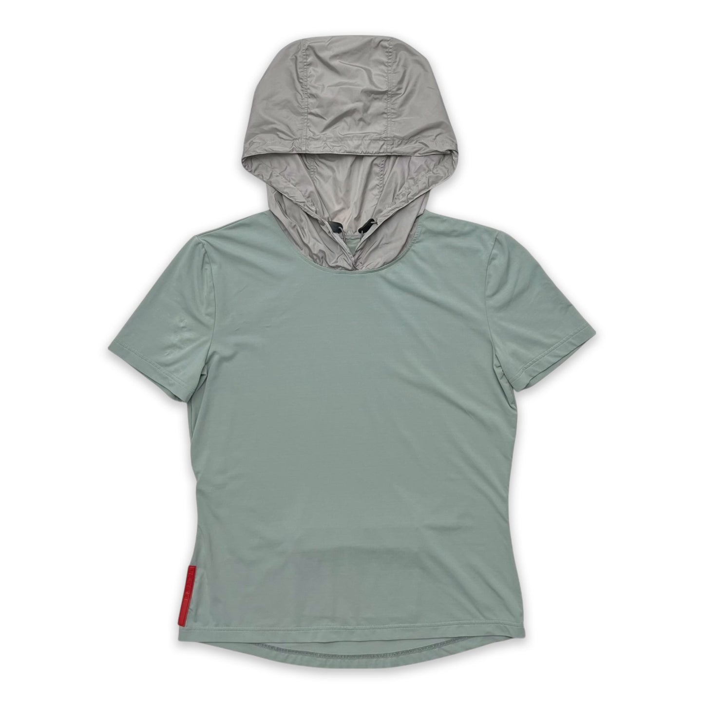 PRADA SPORT SS99 HOODED NYLON STRETCH TOP