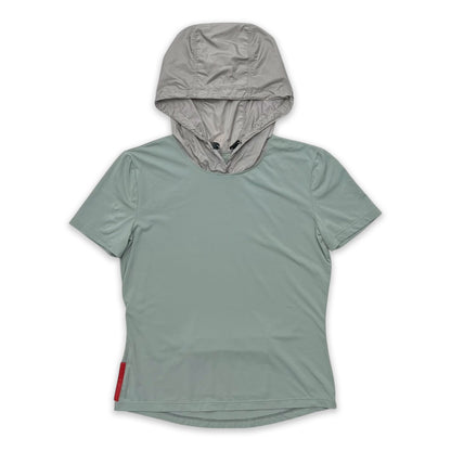 PRADA SPORT SS99 HOODED NYLON STRETCH TOP