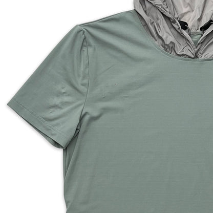 PRADA SPORT SS99 HOODED NYLON STRETCH TOP