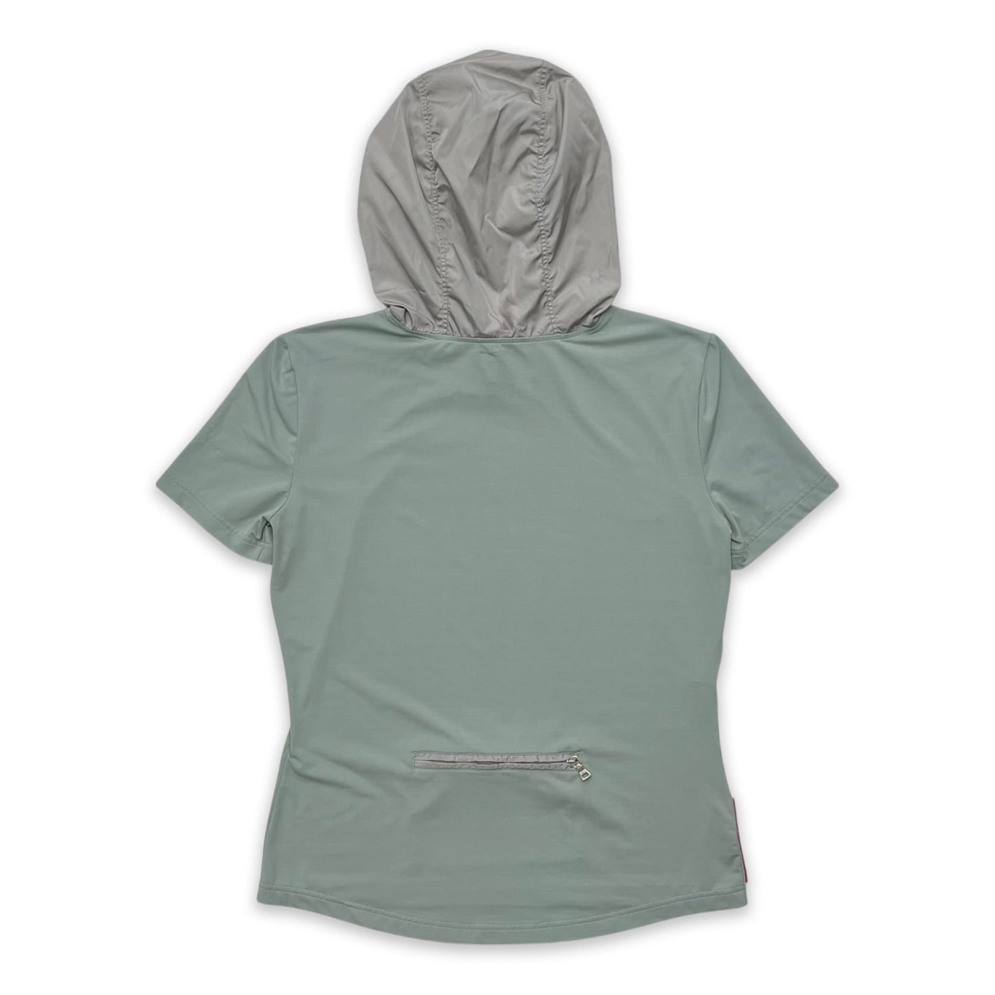 PRADA SPORT SS99 HOODED NYLON STRETCH TOP