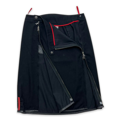 PRADA SPORT DUAL ZIP SKIRT