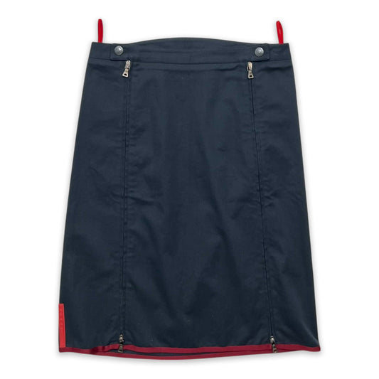 PRADA SPORT DUAL ZIP PENCIL SKIRT