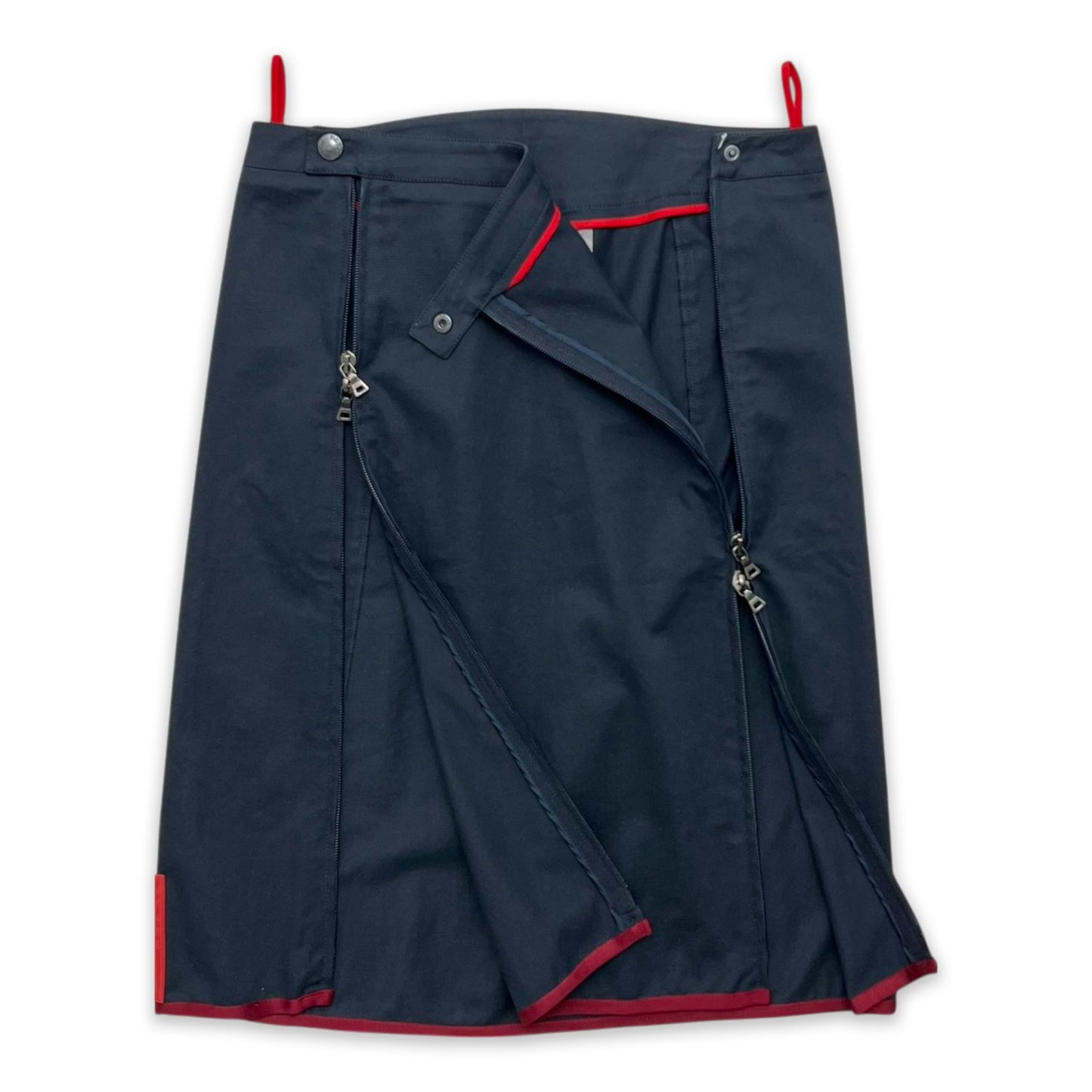 PRADA SPORT DUAL ZIP PENCIL SKIRT