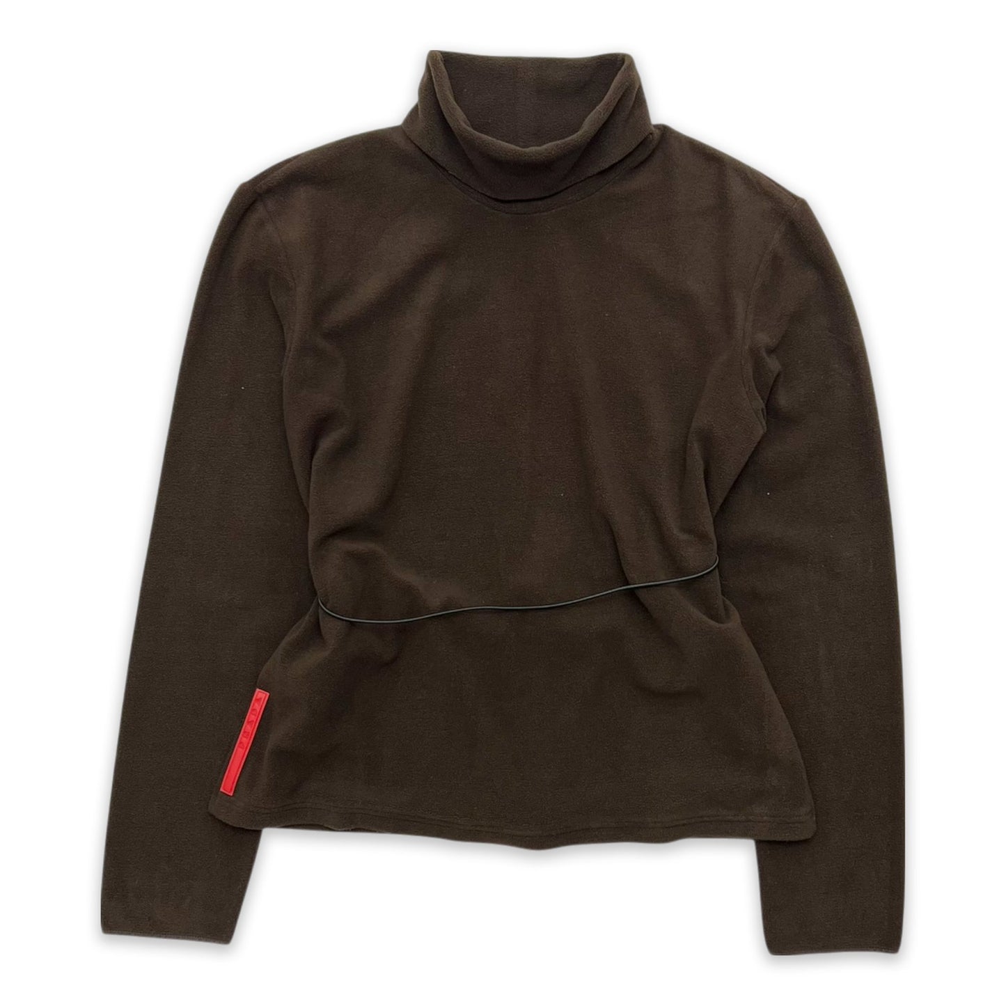 PRADA SPORT LONG SLEEVE CORDED ROLL NECK