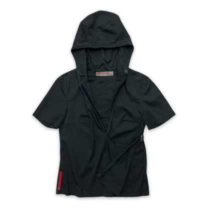 PRADA SPORT SS99 HOODED TOP SHORT SLEEVE