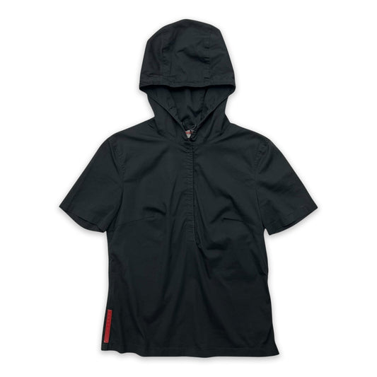 PRADA SPORT SS99 HOODED TOP SHORT SLEEVE