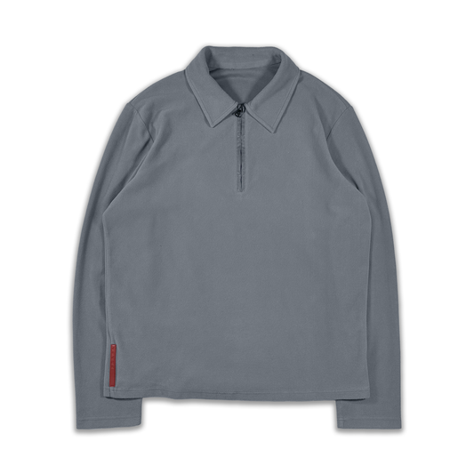 PRADA SPORT HALF ZIP COLLARED FLEECE