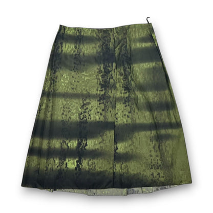 PRADA FW04 GREEN PRINT SKIRT