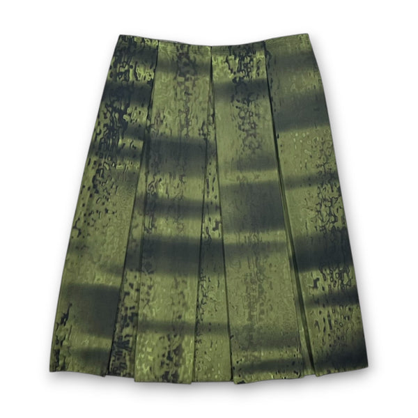 PRADA FW04 GREEN PRINT SKIRT