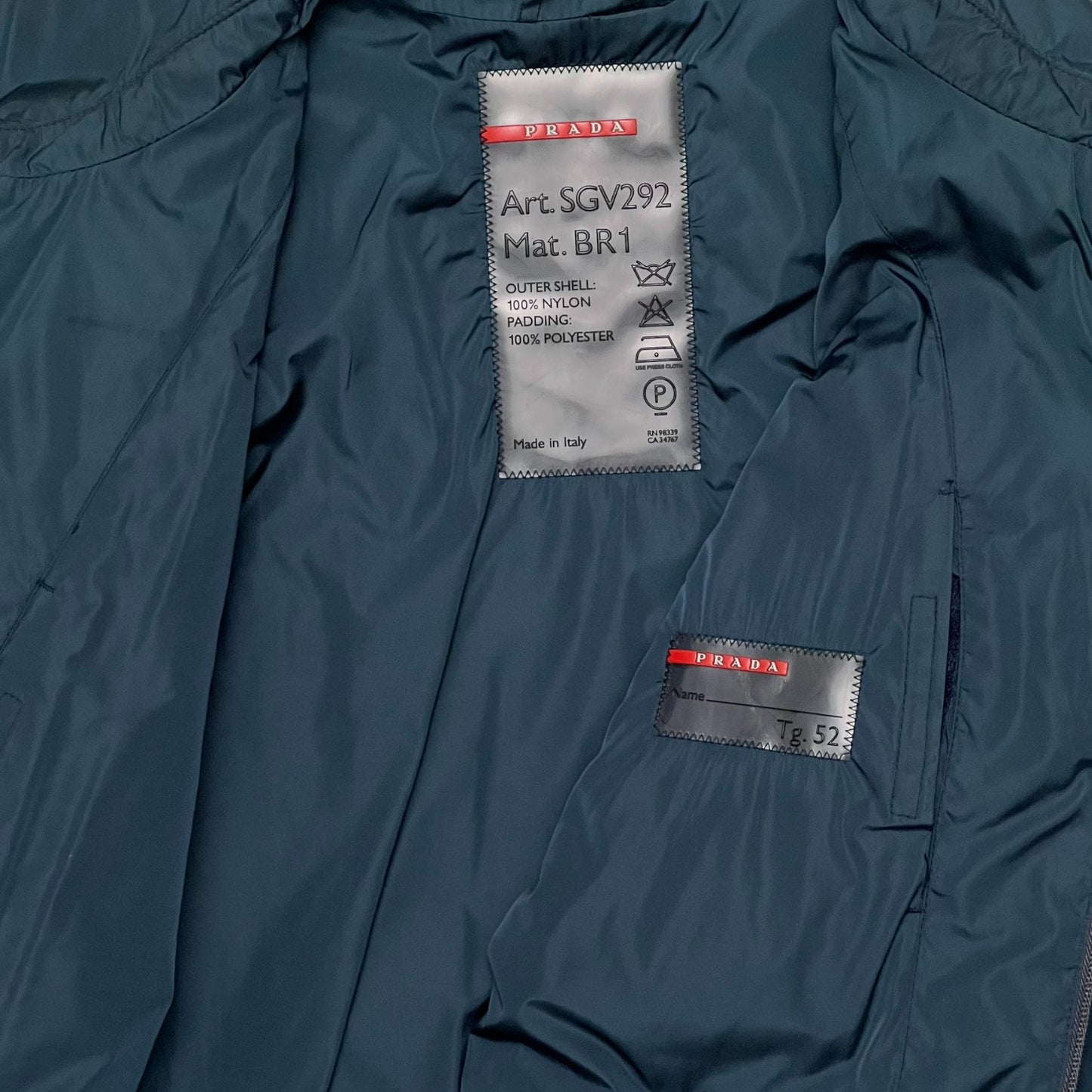 PRADA SPORT NYLON COLLARED SKI JACKET